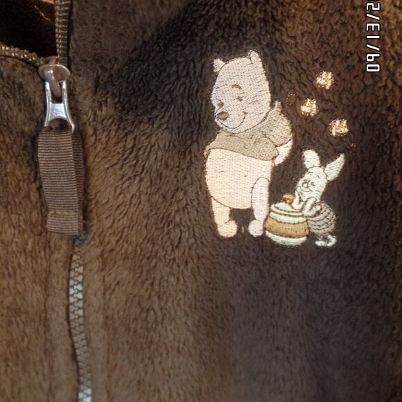 Disneyland Resort Winnie the Pooh and Piglet embroidered Fleece Jacket Medium - Picture 2 of 16